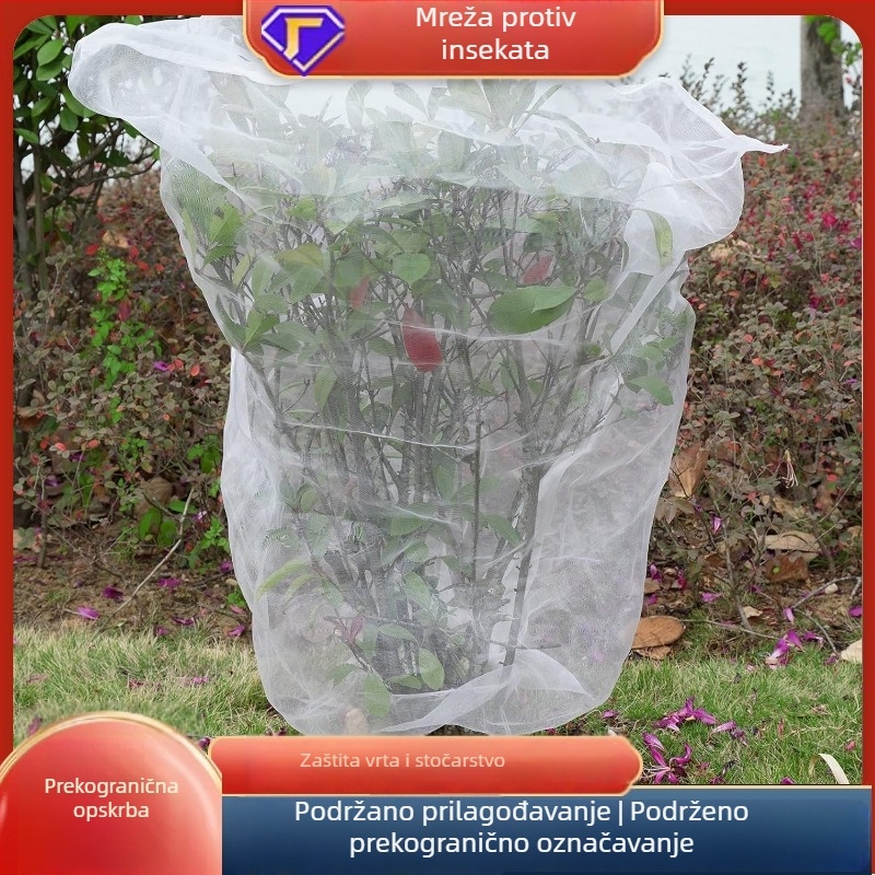 Debeli mrežasti zaštitni pokrov protiv štetnika za plastenik, PE materijal, za voće i povrće