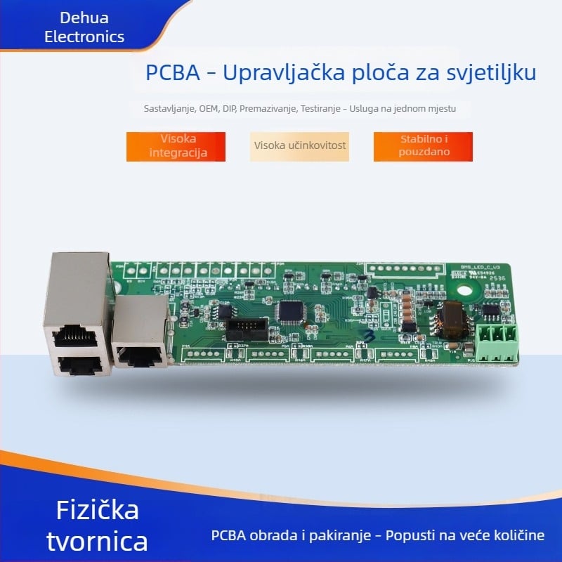 Prilagodljiva PCBA LED ploča i kontrolna ploča s DIP plug-inom i obradom nakon zavarivanja