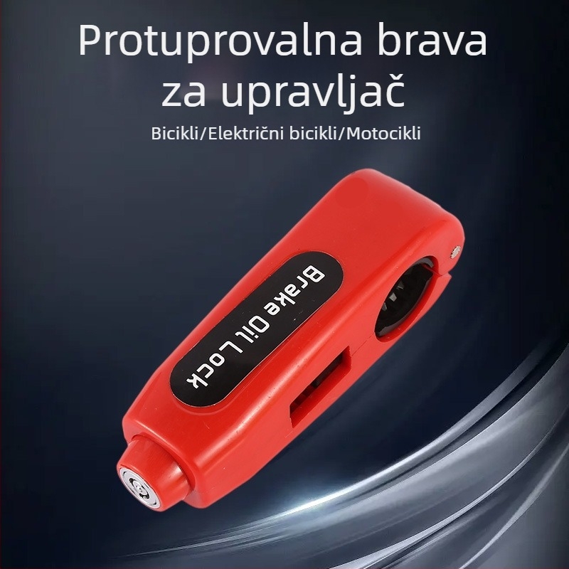 Dragon World Univerzalni katanac za upravljač za motocikle, bicikle i električna vozila – blokada gasa i kočnice, protiv krađe