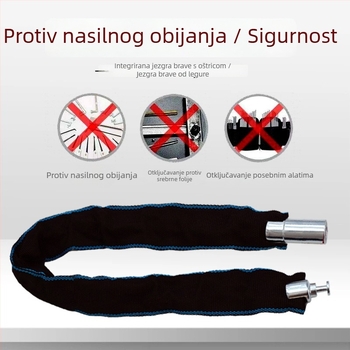Lančana zaključavka za bicikl s bakrenim jezgrom, prenosiva zaštita od krađe