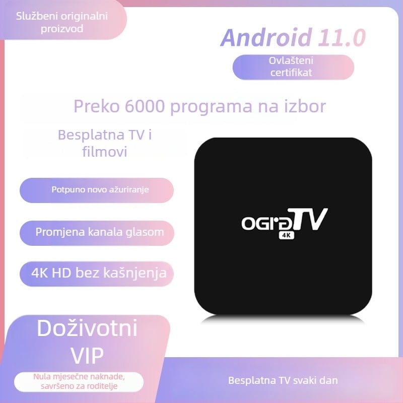 OGRG Bežični Wi-Fi mrežni TV set-top box – pametni kućni za gledanje uživo