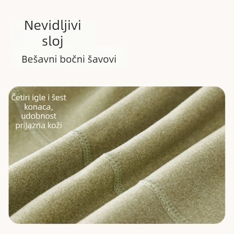 Derong ženska termička majica za bazni sloj, s fleceom podstavom, bez šavova, 3/4 rukava, za jesen i zimu