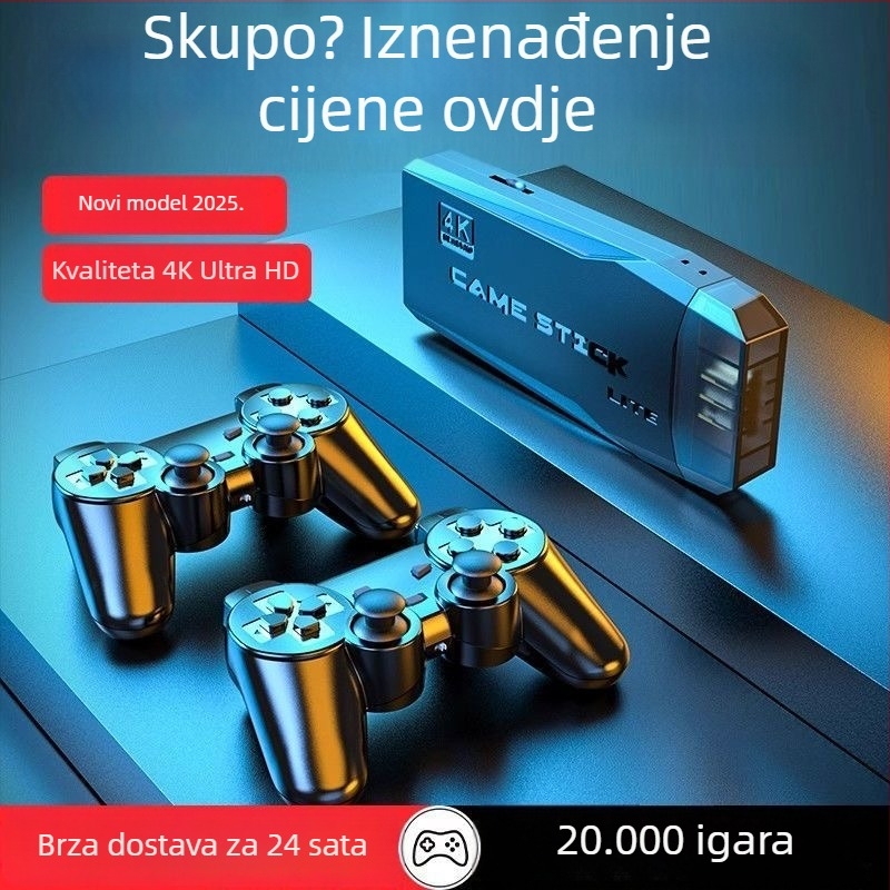 2025 Kućna konzola za igre na televizoru s bežičnim joystickom za dva igrača – klasična nostalgična King of Fighters arcade retro