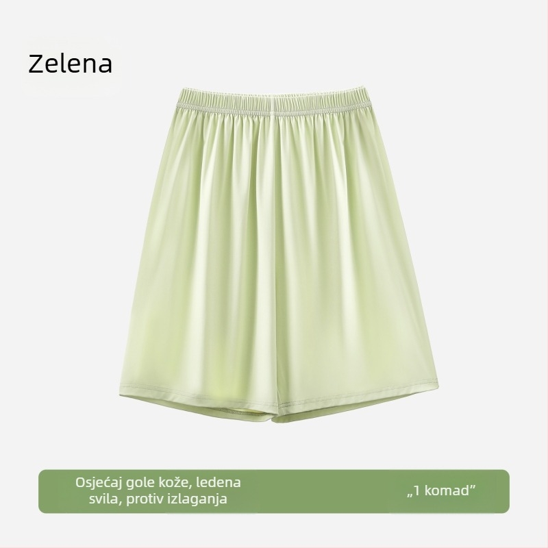 Ice Silk sigurnosne hlače za žene, proljeće/ljeto 2026, tanke, široke, 3/4 dužine, prozračnije, neproziran