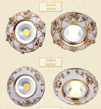 LED europskog stila ugrađena stropna svjetiljka s downlight i spotom, za hodnike i zidne pozadine