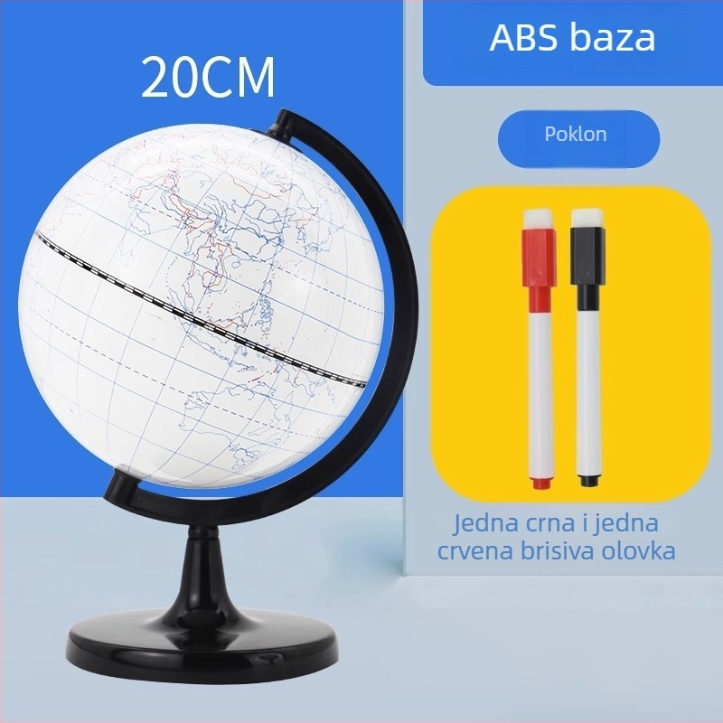 Tianyu Ručno izrađeni DIY globus za geografiju – nastavnički model za učenike od osnovne do srednje škole, izbrisivi graffiti globus