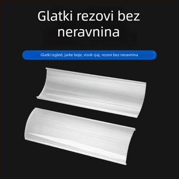PC ekstrudirani LED abažur, proziran, linijska vanjska traka
