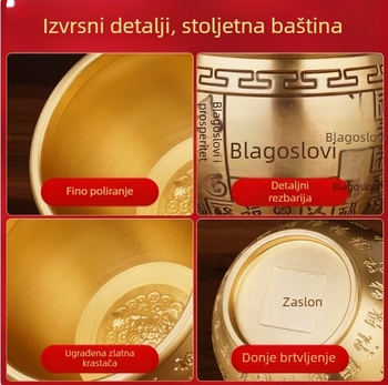 Bakren Baifu cilindar s rogom obilja za privlačenje bogatstva