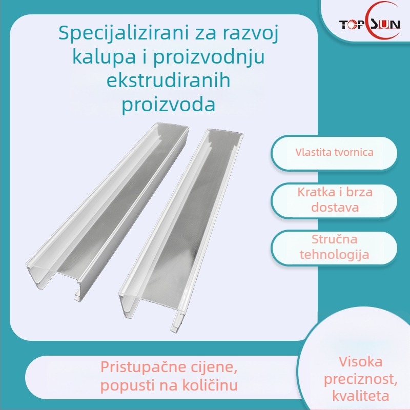 Prozirna PC kućišta za LED traku rasvjetu, plastična i akrilna, prilagodljivo