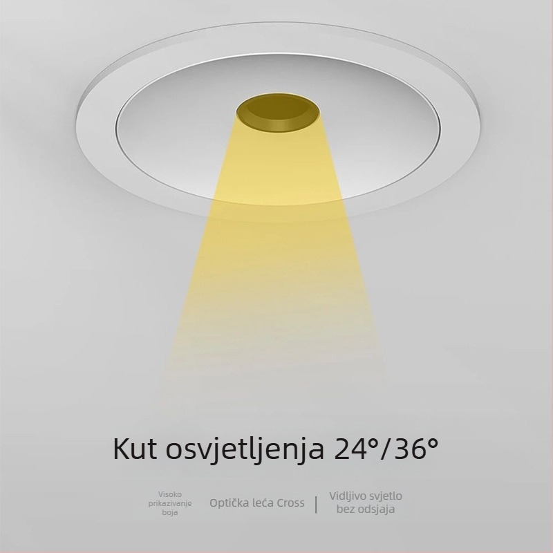 12W LED downlight s punim spektromom – površinski montiran i ugradbeni, za kućnu, hotelsku i komercijalnu rasvjetu