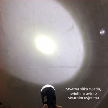 Jiage YD-801 litij-ionska, ponovno napajana crna LED svjetiljka za vanjsku upotrebu, izuzetno jaka, dug domet, svjetlo za nužne situacije
