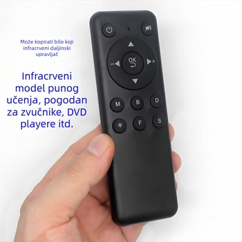 Univerzalni infracrveni daljinski upravljač s funkcijom učenja i kopiranja, kompatibilan s audio sustavima, set-top kutijama, playerima, auto DVD playerima i televizorima