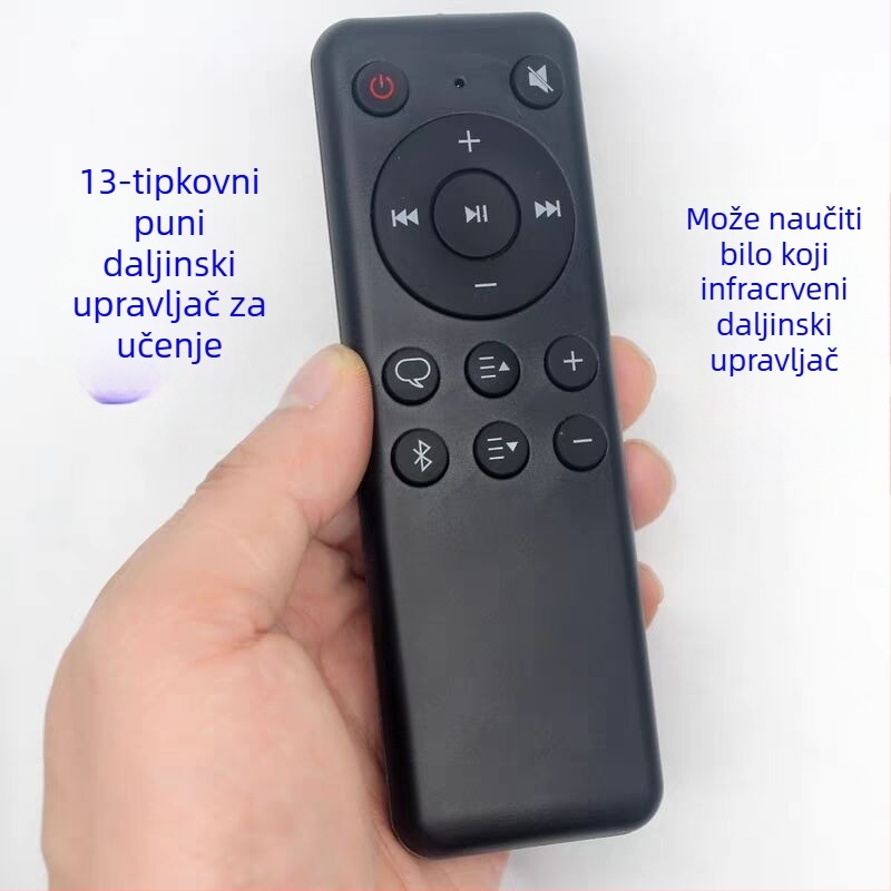 Univerzalni infracrveni daljinski upravljač s funkcijom učenja i kopiranja, kompatibilan s audio sustavima, set-top kutijama, playerima, auto DVD playerima i televizorima
