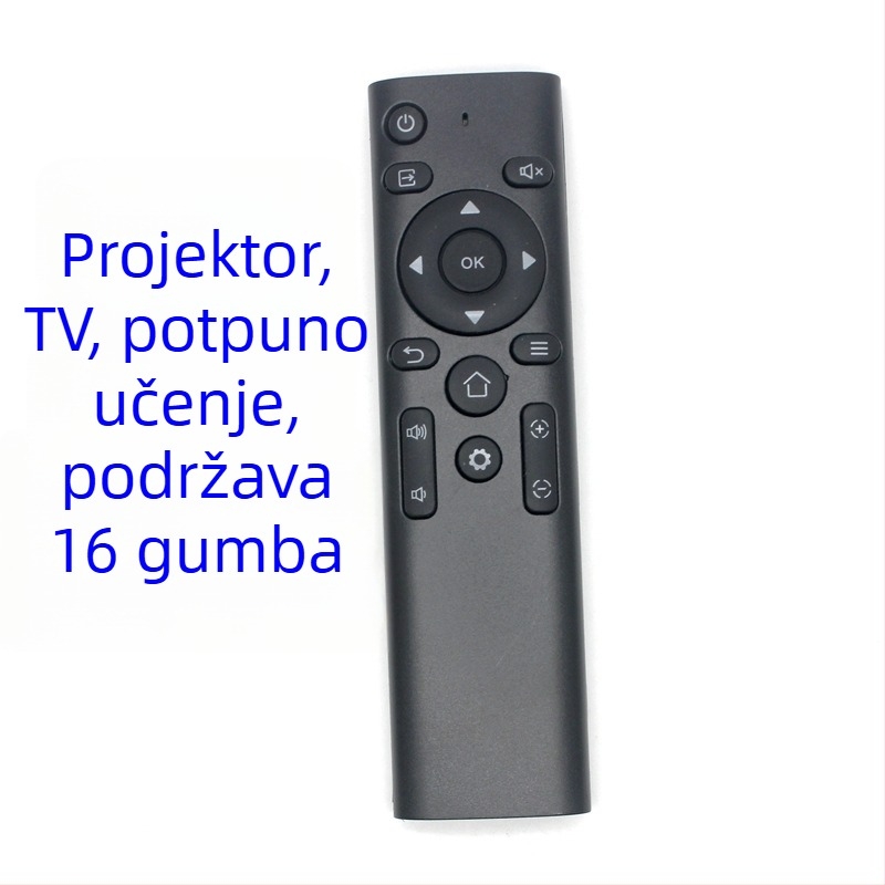 Univerzalni infracrveni daljinski upravljač s funkcijom učenja i kopiranja, kompatibilan s audio sustavima, set-top kutijama, playerima, auto DVD playerima i televizorima