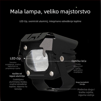 Laser LED prednje svjetlo za motocikle i električna vozila, prednja svjetlost visoke svjetline, integrirano osvjetljenje puta, ojačano modificirano svjetlo