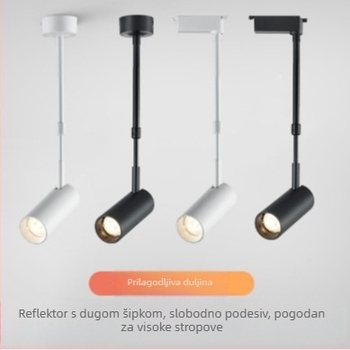 LED tračno svjetlo za izlaganje odjeće, stropno montirano s produžnim rukama