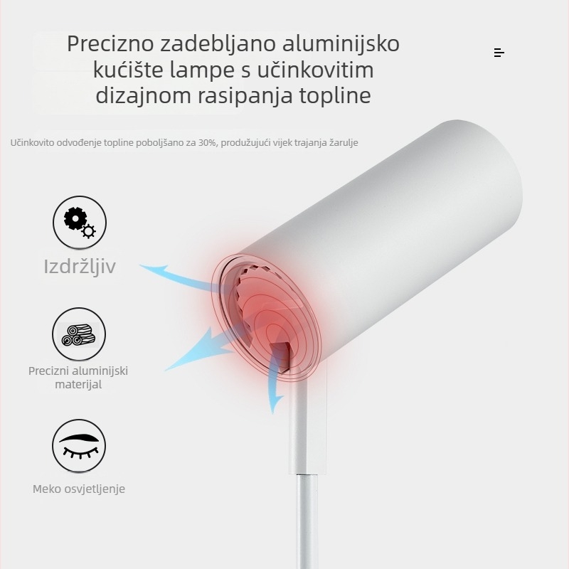 LED tračno svjetlo za izlaganje odjeće, stropno montirano s produžnim rukama