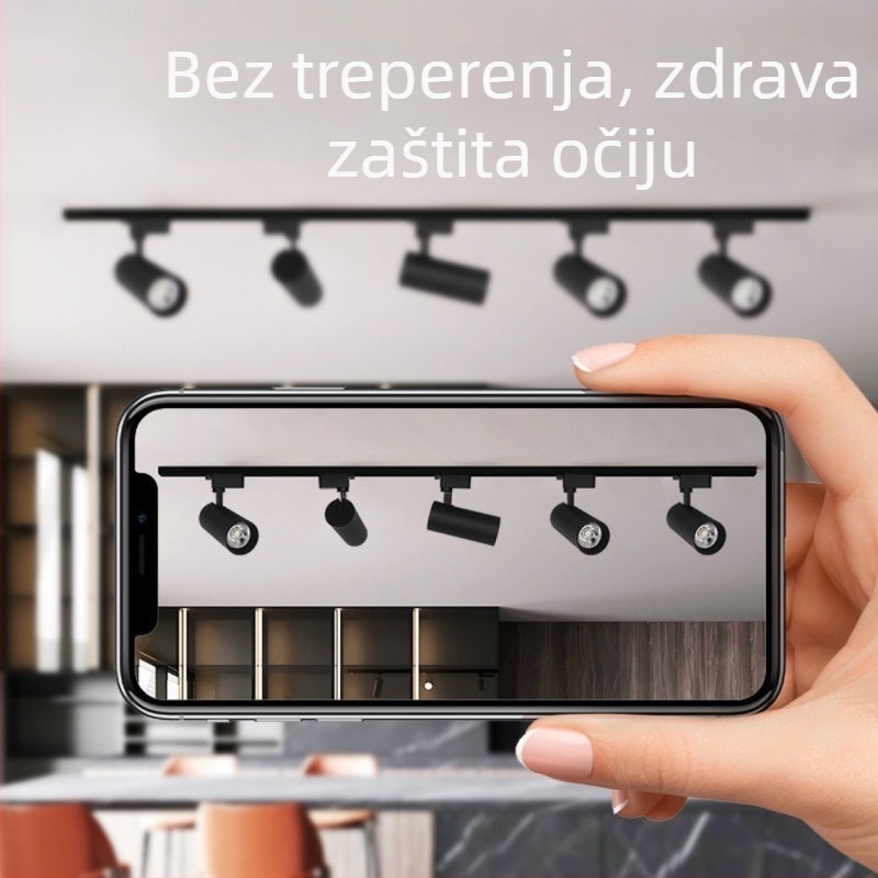 LED spot na šinu za trgovinu odjeće, COB, dimmabilno, anti‑blještanje