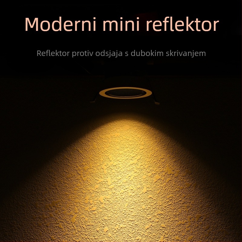Ugrađene LED lampe za pranje zidova, anti‑odsjajni spotovi, COB bullseye svjetla s mogućnošću kontrole za restorane i hotele