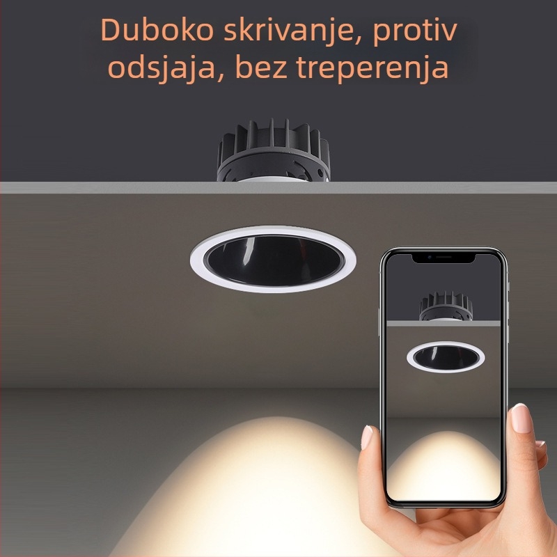 Ugrađene LED lampe za pranje zidova, anti‑odsjajni spotovi, COB bullseye svjetla s mogućnošću kontrole za restorane i hotele