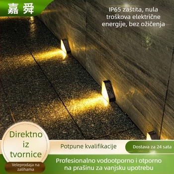 Solarne LED svjetiljke za stepenice sa senzorom pokreta, vodootporne vanjske svjetiljke za dvorište