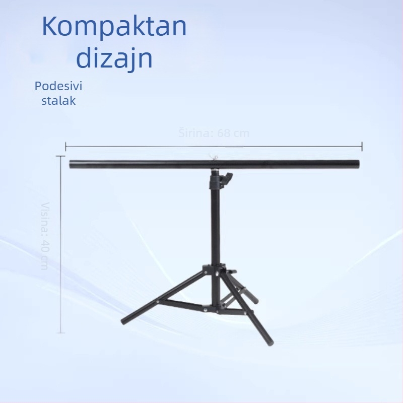 Set držača pozadine za stolnu fotografiju, T-oblik okvir, 68×80 cm, podesiv