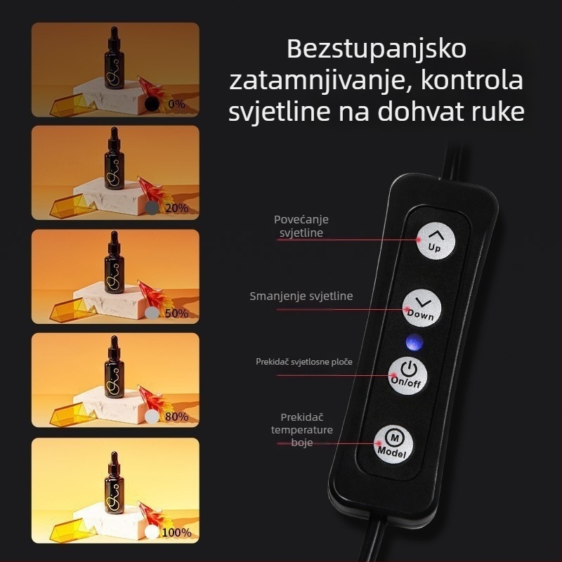 Ruiteng 40 cm mini LED kutija s pet stranica za fotografiranje nakita i still life, sklopiva prijenosna studija