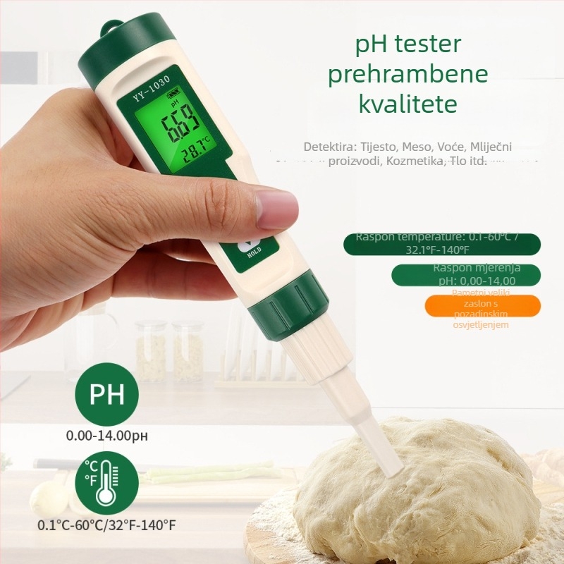 YY-1030 Digitalni pH mjerač za hranu – testiranje tijesta, mesa i otopina
