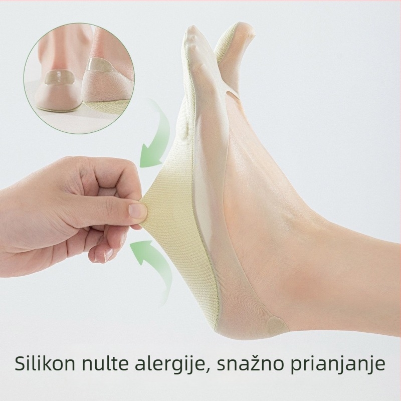 Ženske čarape s podijeljenim prstima – ljetne tanke, kratke, nevidljive, protuklizne, s pamukovom sole
