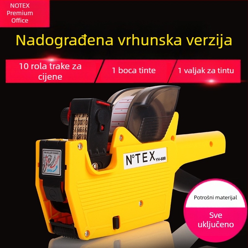HD pisač oznaka cijena s jednim redom — uređaj za označavanje cijena u supermarketu