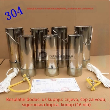 Kolektor za uzimanje uzoraka vode od debelog nehrđajućeg čelika, za duboke vode i otpadne vode, zapremine 0,5 L, 1 L, 2 L, 3 L, 5 L