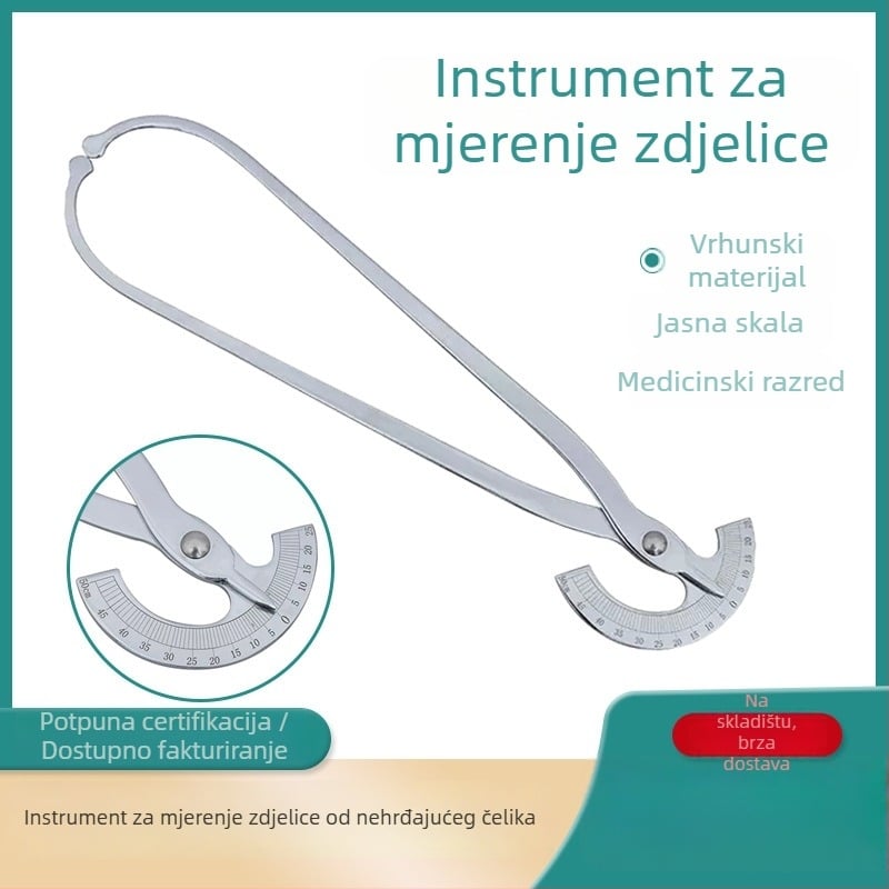 Pelvi mjerenje kaliper, raspon 0-25 i 0-50, nehrđajući čelik, unutarnji i vanjski promjer