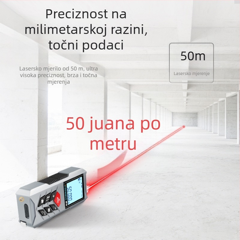 Zhenbing N1 laserski mjerač udaljenosti — ručni, visokoprecizan mjerni alat za gradnju i geodetske radove