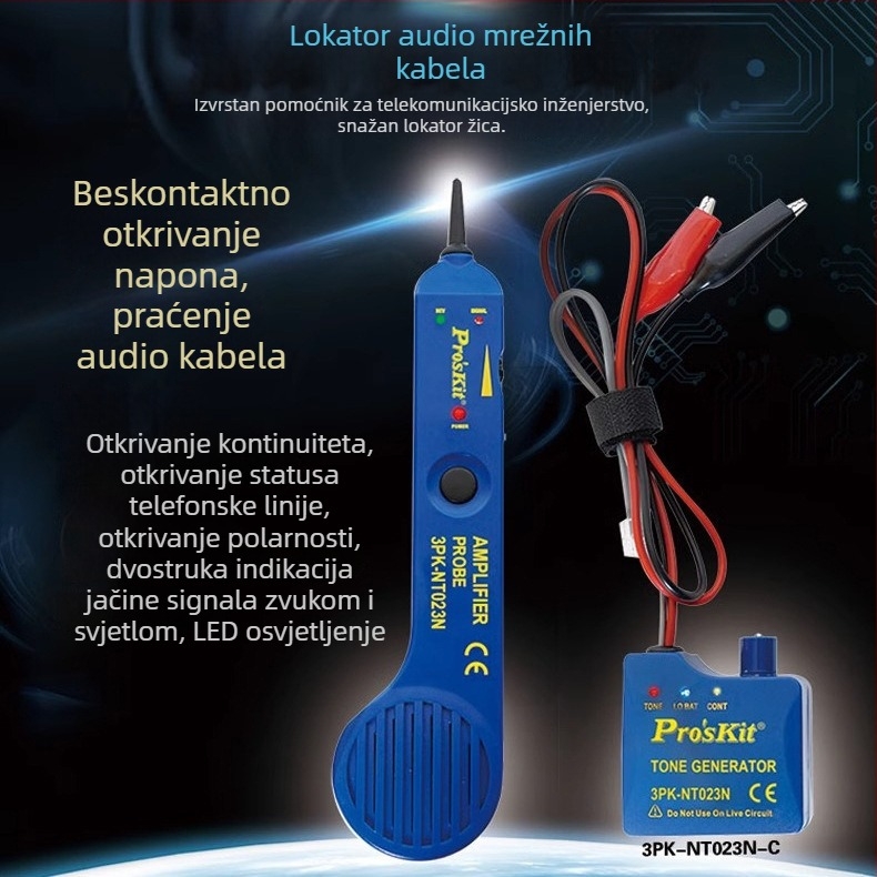 Baogong višenamjenski tražilac mrežne linije i tester audio prekidača, 3Pk-NT023N, inspekcija linije protiv smetnji