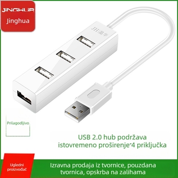 USB 2.0 hub s 4 porta, proširenje USB s više sučelja, 1 na 4 splitter