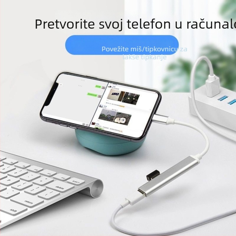USB-C docking stanica s četiri porta i OTG, za PC i iPad