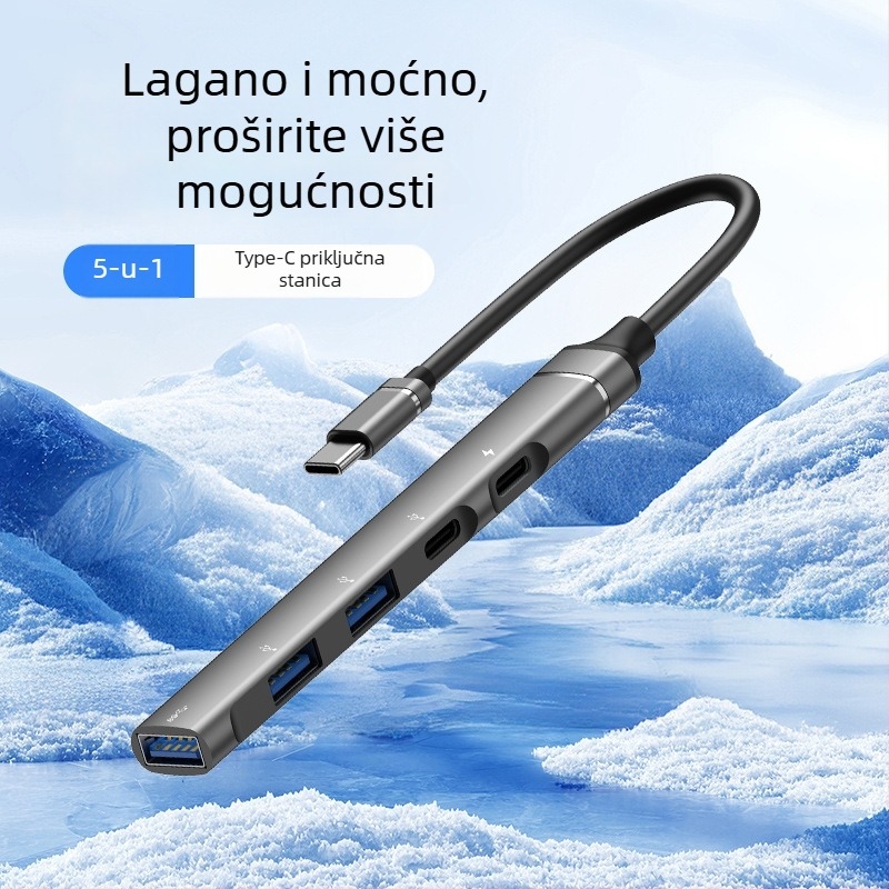 Fu xinlong USB-C višenamjenski proširivački docking s USB 3.0 hubom, OTG konverterom, za miš, tipkovnicu i USB pogon