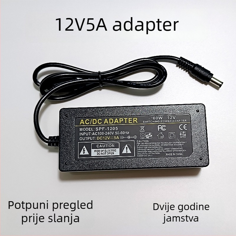 12V 5A napajanje za monitor, LED traku i motor