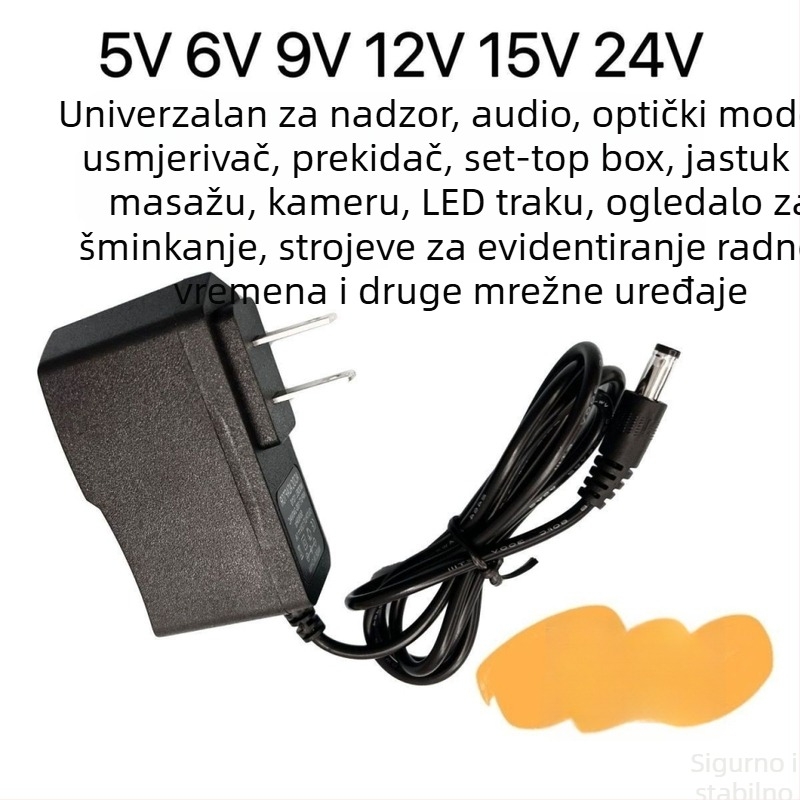DC napajanje s više izlaza 5V/6V/9V/12V/15V/24V za rutere, modeme, uređaje za evidenciju vremena, zvučnike, digitalne tipkovnice i sustave nadzora