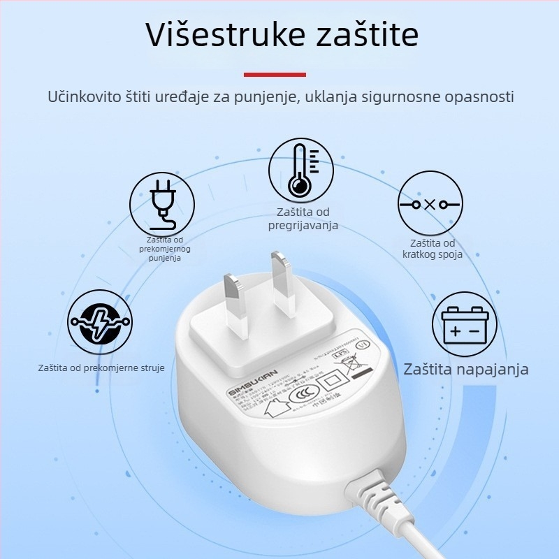 Napajanje s prekidačem 12V 1A 12W za kozmetičko ogledalo, otporno na požar klase S2, s poluizoliranim gumiranim premazom
