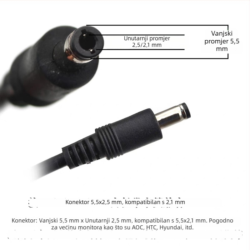 24V 1A napajanje za LED lampe, LED kontroler, dodatak lampe za zaštitu očiju, 24W