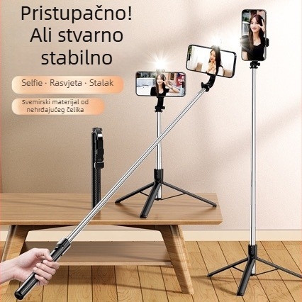 360° rotirajući selfie štapić tripod za livestreaming pametnog telefona, za putovanja