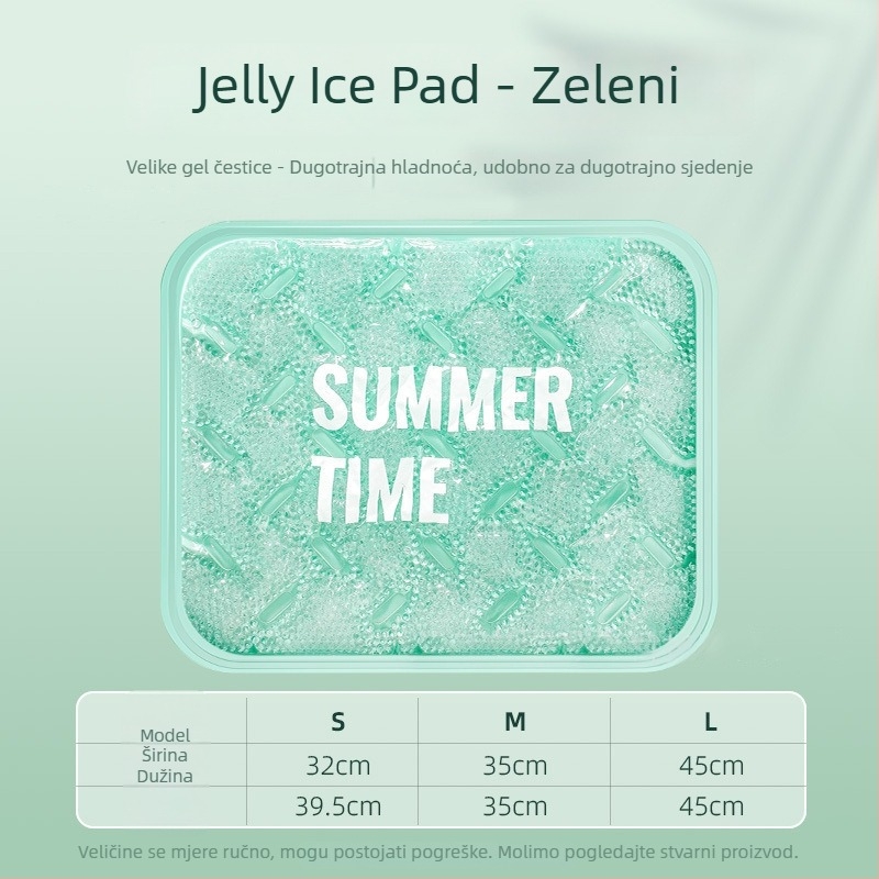 Auto sjedalo jastučić s ljetnim gelom za hlađenje, ventilirani jednopločni jastučić za stražnjicu, navlaka Ice Silk i ventilacijski jastučić za hlađenje.