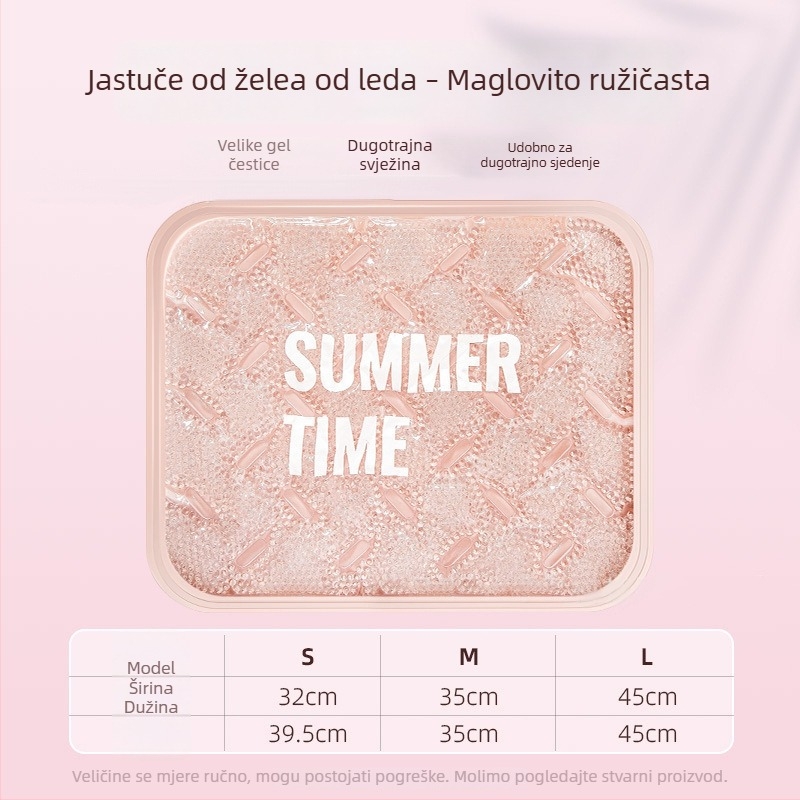 Auto sjedalo jastučić s ljetnim gelom za hlađenje, ventilirani jednopločni jastučić za stražnjicu, navlaka Ice Silk i ventilacijski jastučić za hlađenje.