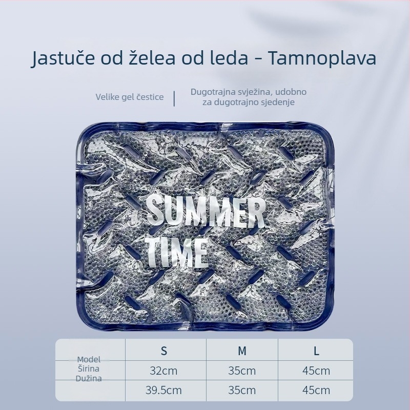 Auto sjedalo jastučić s ljetnim gelom za hlađenje, ventilirani jednopločni jastučić za stražnjicu, navlaka Ice Silk i ventilacijski jastučić za hlađenje.
