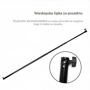 3 m teleskopski stalak za rasvjetu s poprečnim nosačem za fotografiju pozadinu