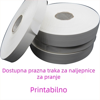 Prazna najlon traka s etiketom za njegu i logom, premazana sintetička traka za ispis karbonske vrpce