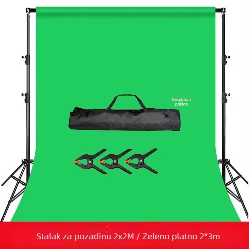 Zelena pozadinska tkanina za fotografiju, debela, 120 g, za prijenos uživo