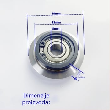 Mala oštrica za mašinu za skidanje izolacije žica s kotačićem za rezanje i ležajem, promjer 39 mm