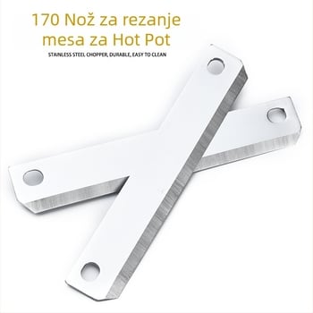 170 nehrđajući čelični nož za rezanje mesa za hot pot, za strojeve za preradu hrane, višenamjenski nož za rezanje govedine